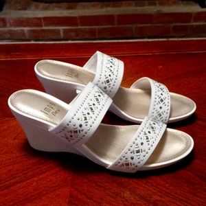 White Wedge Sandals